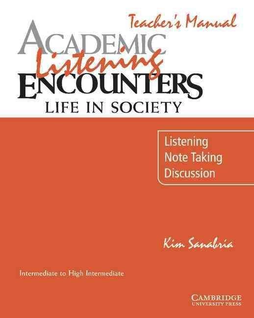 Listening　Buy　Society　Sanabria　Encounters:　in　Kim　by　Academic　Manual　With　Life　Delivery　Teacher's　Free