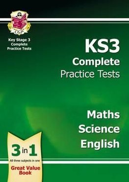 Ks3 Complete Practice Tests Science Maths And English By Cgp Books Paperback - 