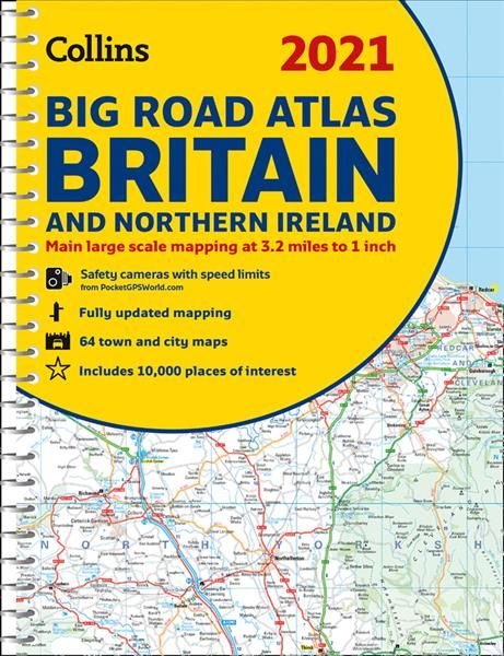 Gb Big Road Atlas Britain 2021 Collins Maps 9780008374372 