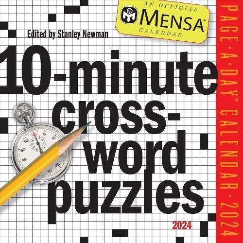 Buy Mensa® 10Minute Crossword Puzzles PageADay Calendar 2024 by