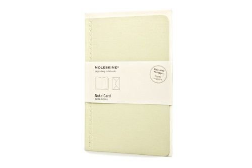 Moleskine Note Card With Envelope - Large Tea Green