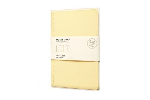Moleskine Note Card With Envelope - Pocket Frangipane Yellow