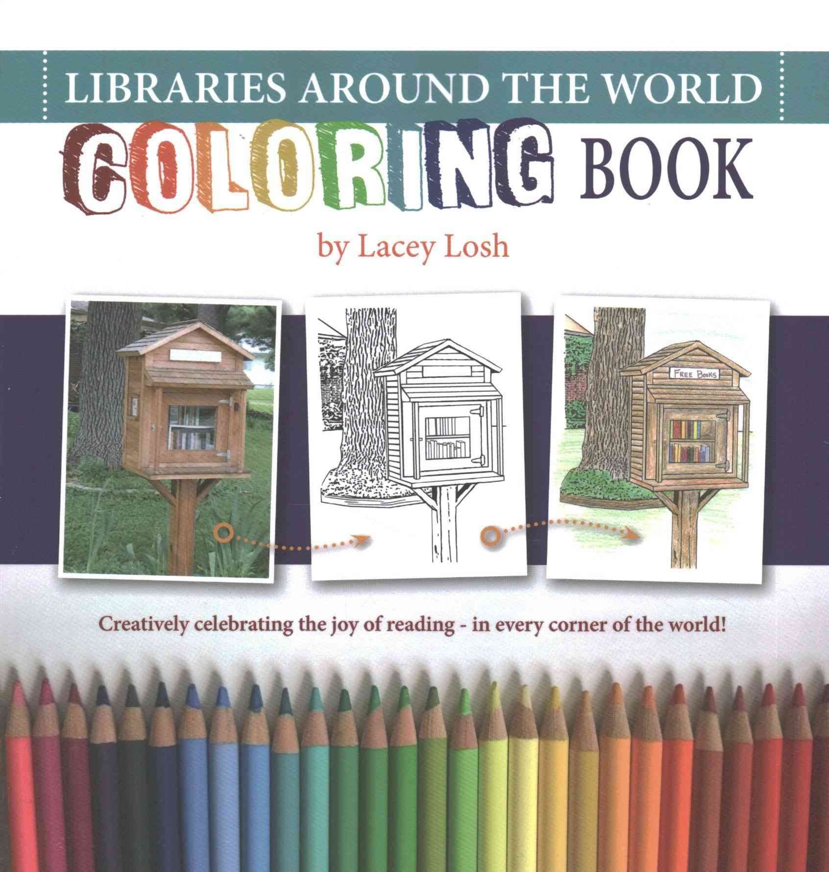Libraries Around The World Coloring Book