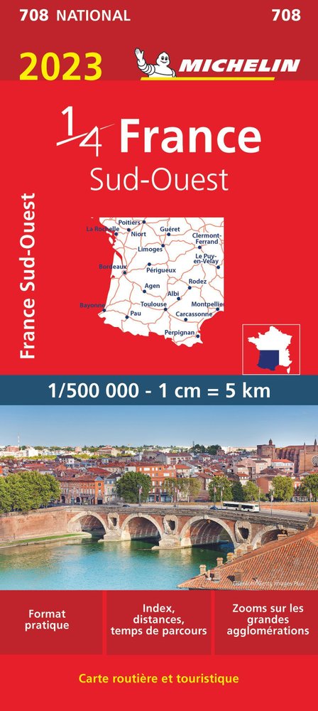 Buy Southwestern France 2023 Michelin National Map 708 With Free Delivery 1787
