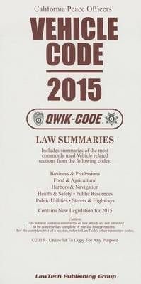 Buy 2015 Penal Code Qwik Code California By Publishing