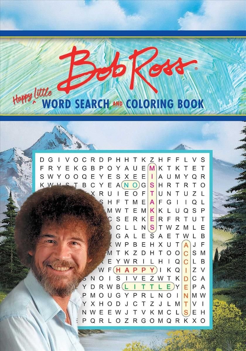 Buy Bob Ross Word Search And Coloring Book By Editors Of Thunder Bay Press With Free Delivery Wordery Com