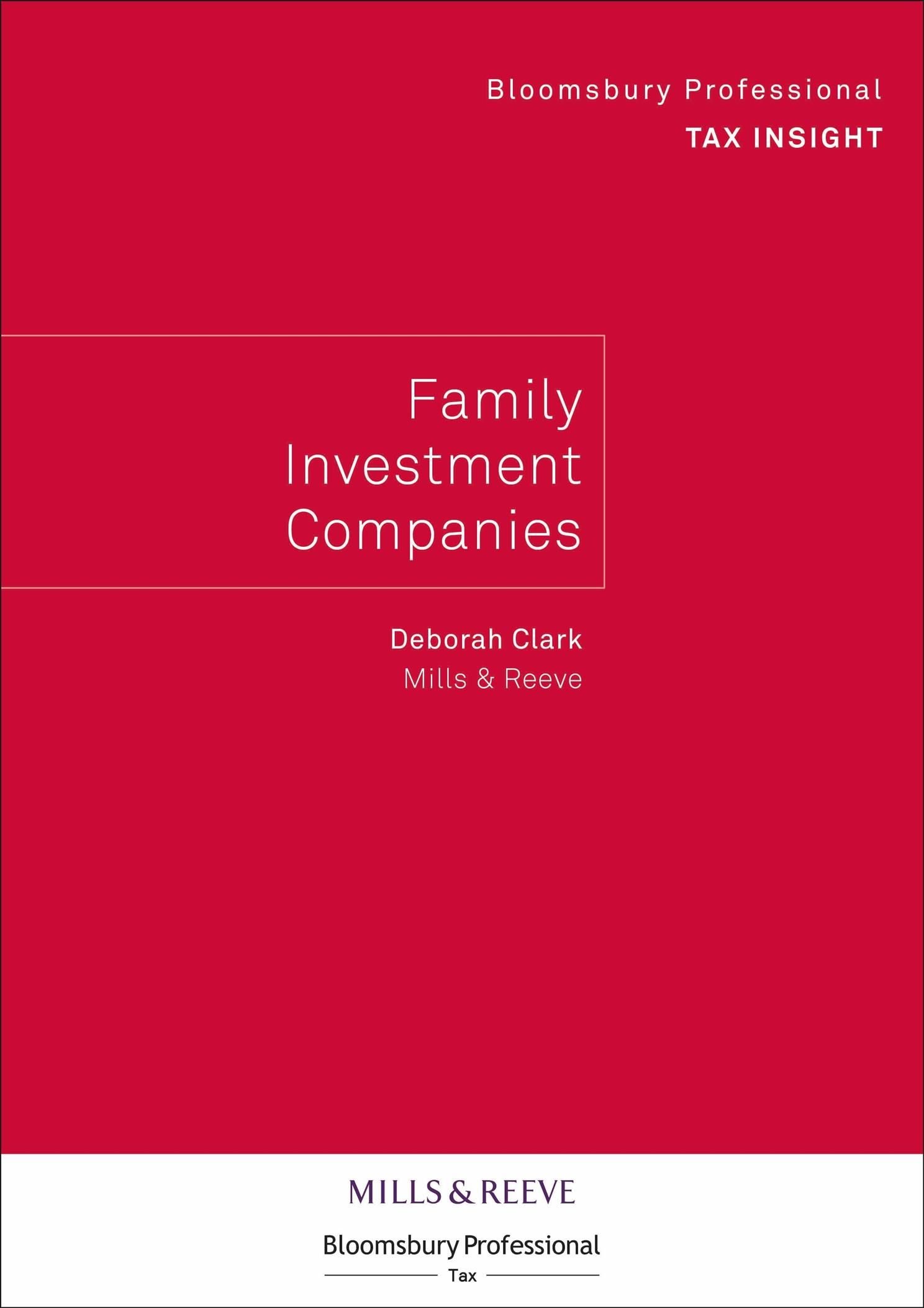 Bloomsbury Professional Tax Insight - Family Investment Companies