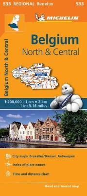 Belgium North & Central - Michelin Regional Map 533