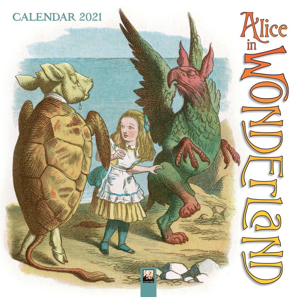 buy-alice-in-wonderland-wall-calendar-2021-art-calendar-by-flame-tree