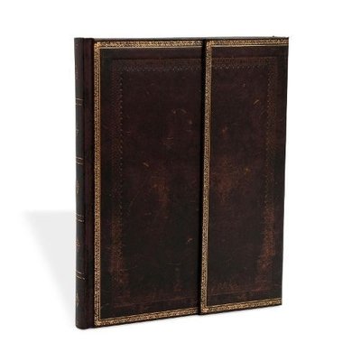 Black Moroccan Ultra Lined Hardcover Journal (Wrap Closure) by Paperblanks