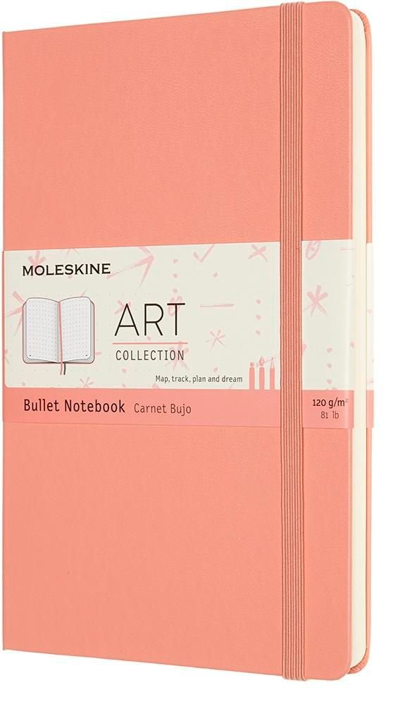 Moleskine Art Large Bullet Notebook: Coral Pink