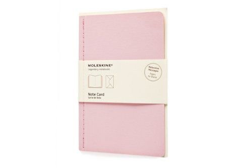 Moleskine Note Card With Envelope - Large Peach Blossom Pink