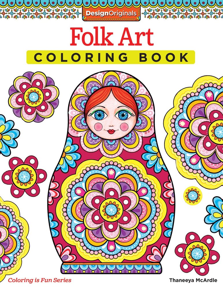 Buy Folk Art Coloring Book by Thaneeya McArdle With Free Delivery