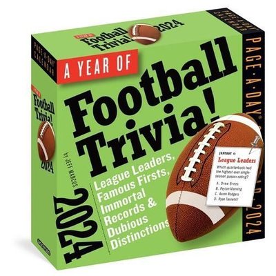 Buy Year of Football Trivia! Page-A-Day Calendar 2024 by Jeff Marcus