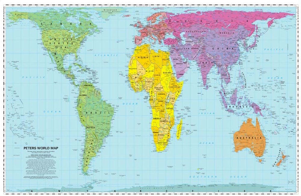 Buy Peters World Map by WorldView With Free Delivery | wordery.com