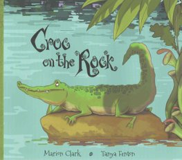 Croc On The Rock by Marion Clark