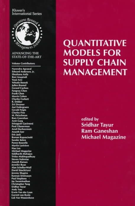 Quantitative　for　Buy　Tayur　Sridhar　Chain　Delivery　Management　Supply　With　Free　Models　by