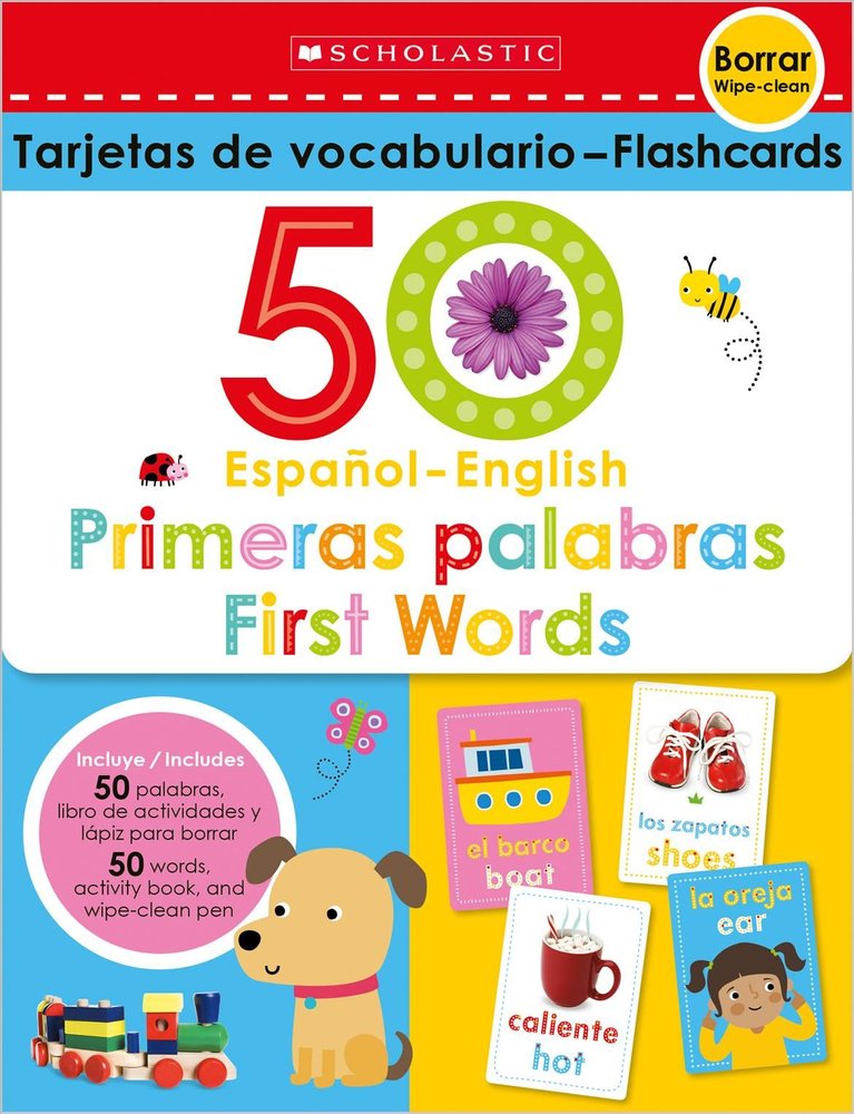 Buy 50 Spanish-English First Words Flashcards: Scholastic Early ...