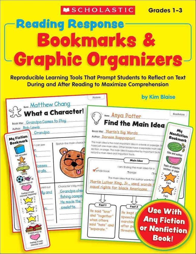 Buy Reading Response Bookmarks & Graphic Organizers by Kimberly Blaise ...