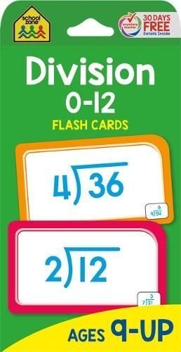 Buy Flash Cards Division 0 12 By School Zone With Free Delivery Wordery Com