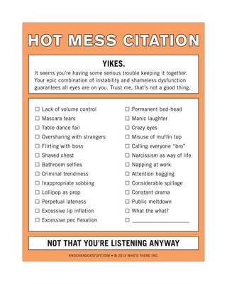 Buy Hot Mess Citation By Knock Knock With Free Delivery Wordery Com