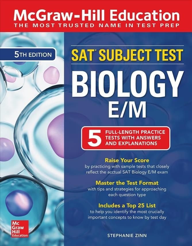 Buy Mcgraw Hill Education Sat Subject Test Biology E M Fifth Edition