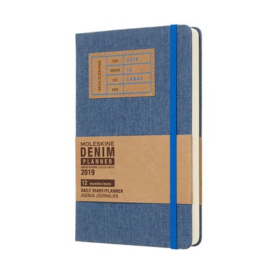 Buy Moleskine Planner Diary 2019 12M Limited Edition Denim Daily Large Blue  by Moleskine With Free Delivery