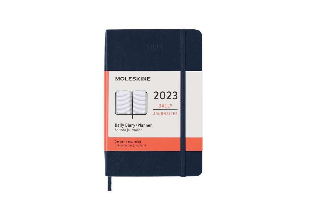 Buy Moleskine 2023 12 Month Daily Pocket Softcover Notebook Sapphire Blue By Moleskine With 3030