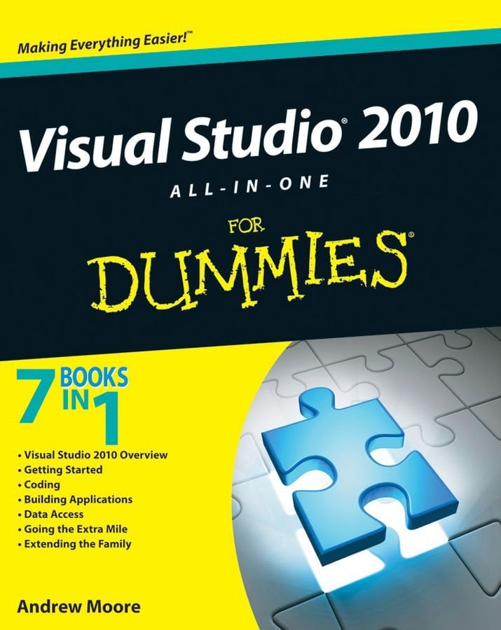 Buy Visual Studio 2010 AllinOne For Dummies by Andrew Moore With Free