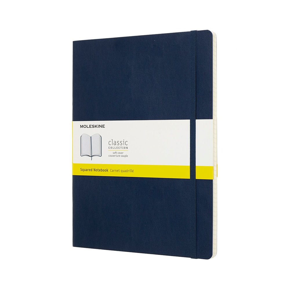 Buy Moleskine Sapphire Blue Notebook Extra Large Squared Soft by ...