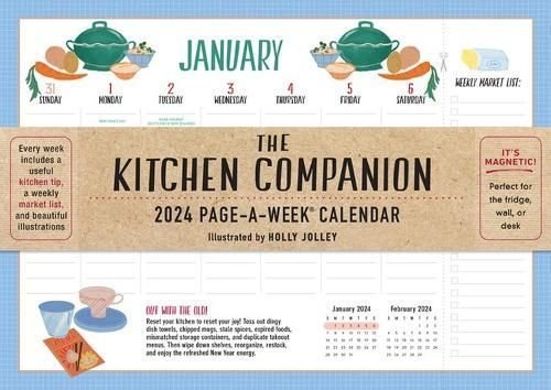 country kitchen wall calendar 2024