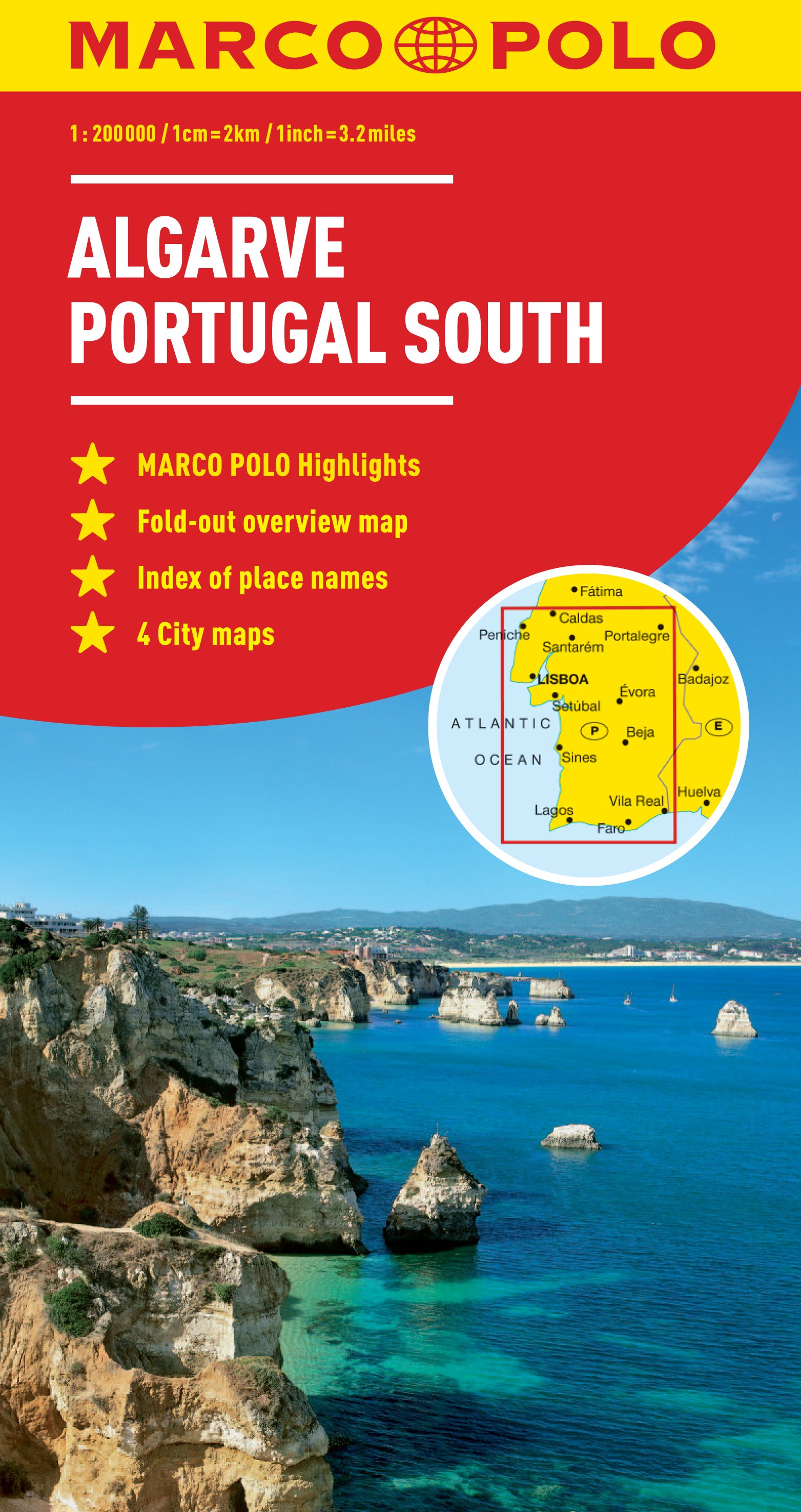 Buy Algarve, Portugal South Marco Polo Map by Marco Polo With Free Delivery