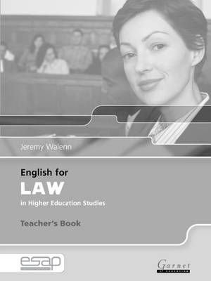 Buy English For Law Teacher Book By Jeremy Walenn With Free Delivery Wordery Com