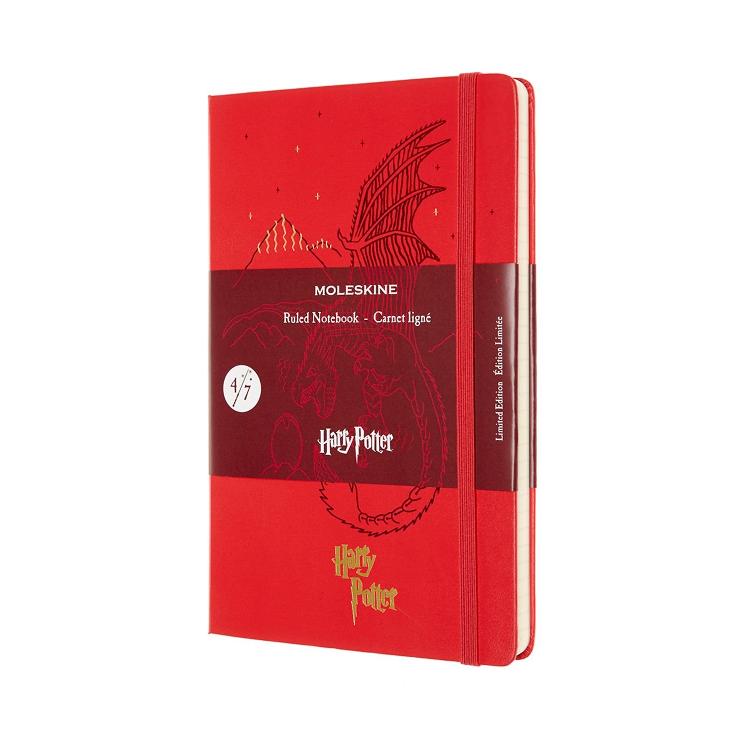 Moleskine Limited Edition Harry Potter Large Ruled Notebook: Book 4 Goblet Of Fire Red