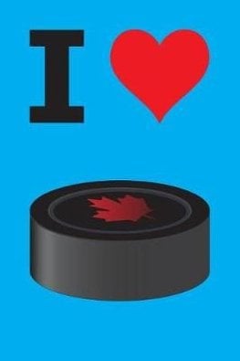 Buy Blank Notebook 100 Pages I Love Hockey Puck Canada By