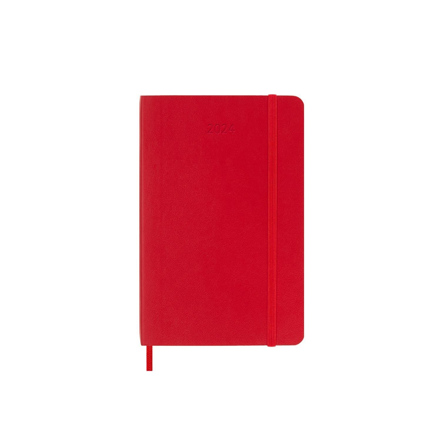 Buy Moleskine 2024 12-month Daily Pocket Softcover Notebook: Scarlet Red by  Moleskine With Free Delivery