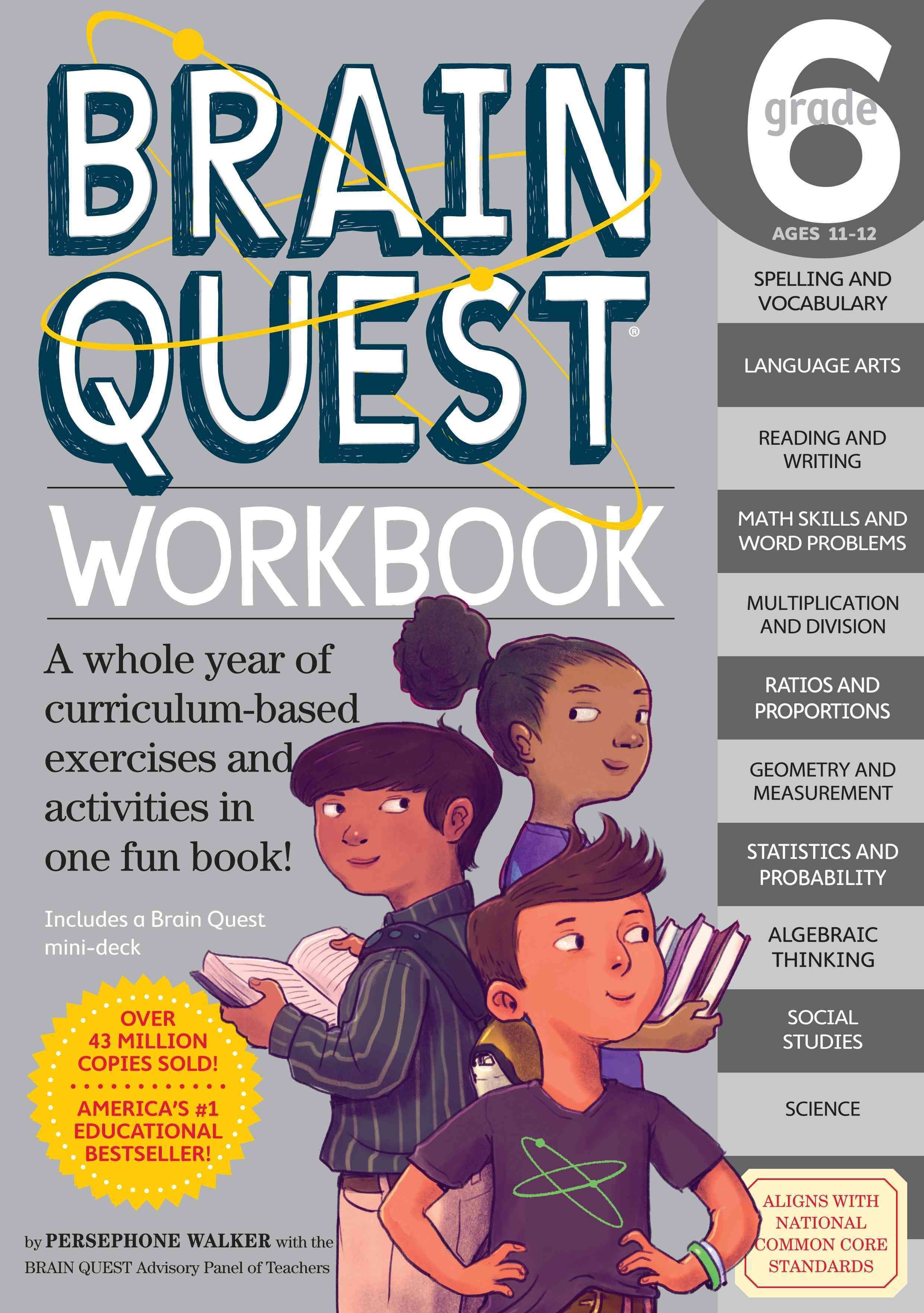 Buy Brain Quest Workbook Grade 6 by Walker With Free Delivery