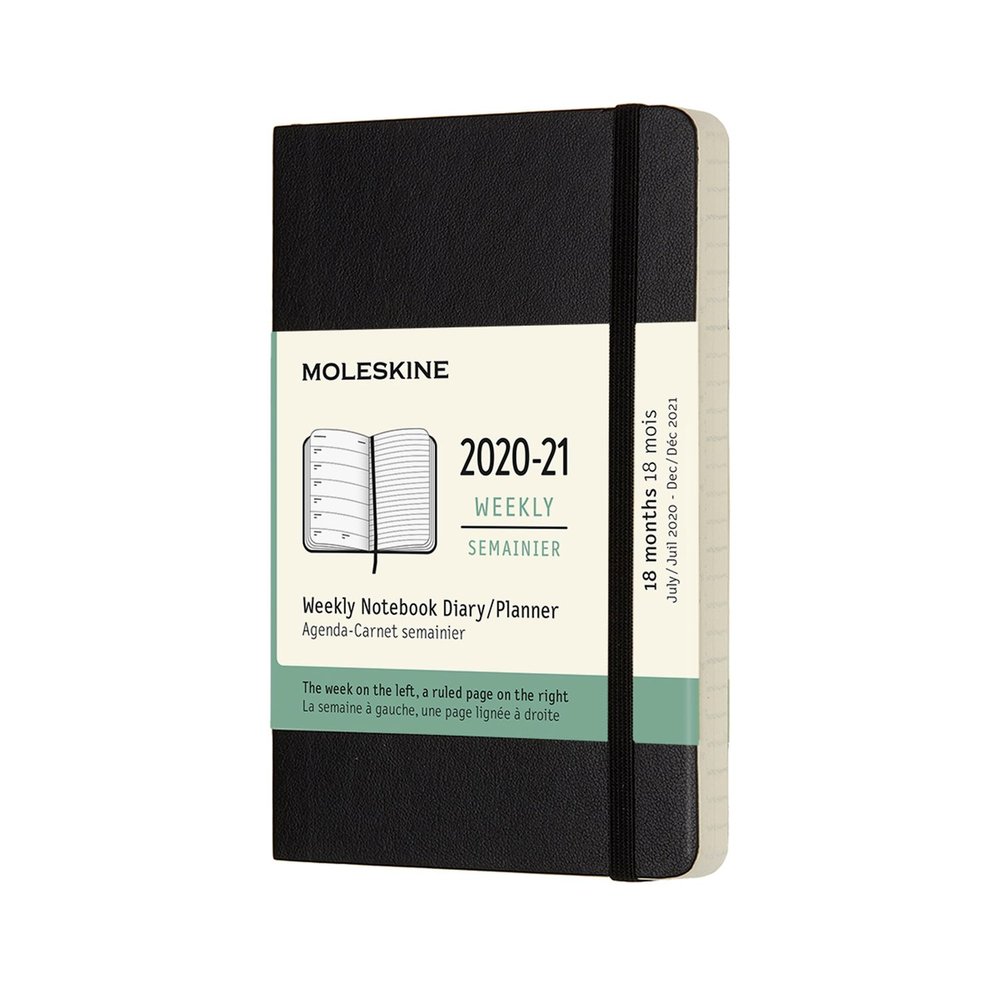 Buy Moleskine 2021 18month Weekly Pocket Softcover Diary Black With